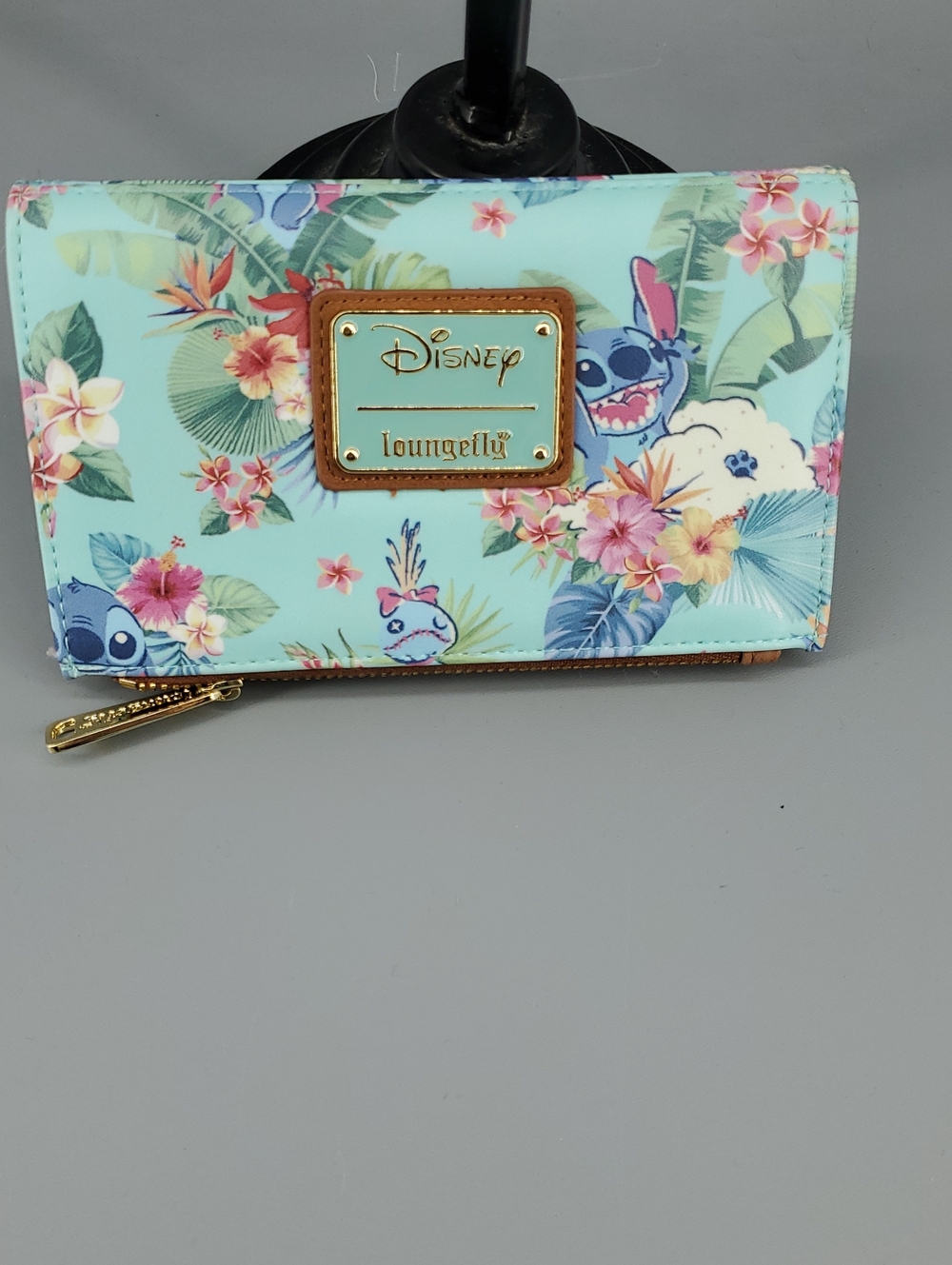 Loungefly Disney Stitch Tropical Floral Wallet - Mint Blue